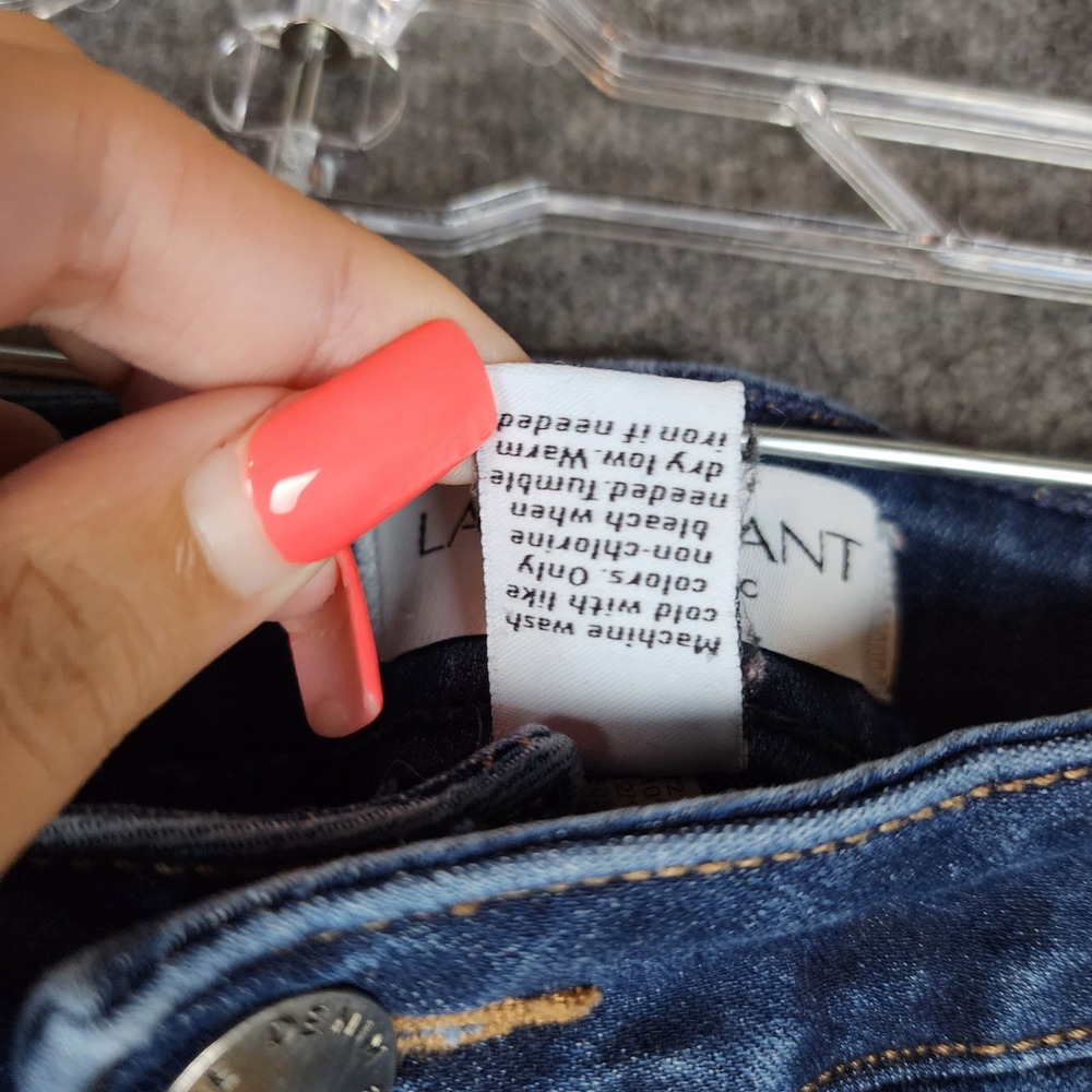 Lane Bryant Pedal Crop Womens 20 Skinny Blue Mid Rise Super Stretch EUC - Picture 8 of 8